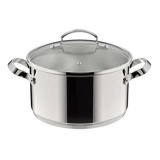 Lagostina ICONA Casseruola fonda 2 maniglie con coperchio Ø cm 24