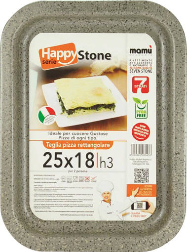 Happy Stone Teglia Pizzza Rett. Bassa 25X18 H3