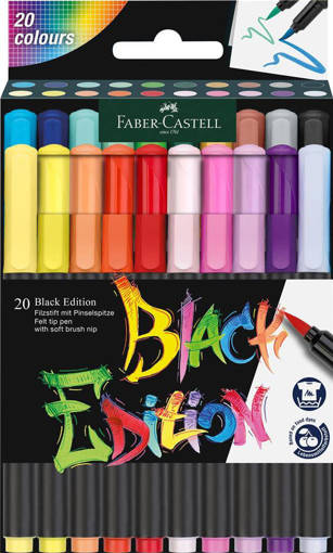 Faber Castell - Ast. 20 pennarelli brush Black Edition 116452