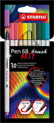 Stabilo PEN 68 BRUSH ARTY 10PZ