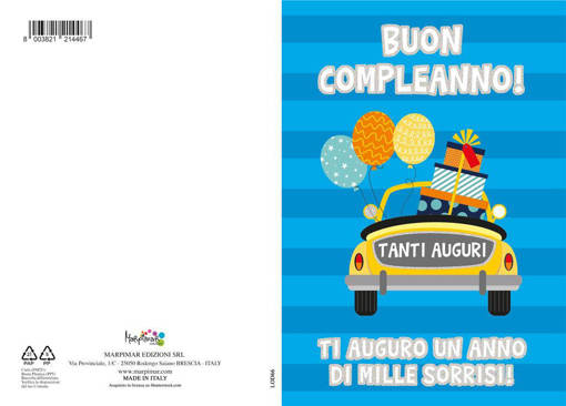 Marpimar - Compleanno Portasoldi Con Macchina  LOD66