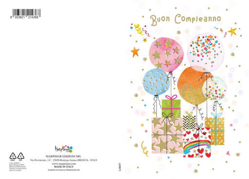 Marpimar - Compleanno Rilievo Regali E Fiori Fondo Bianco LOD57