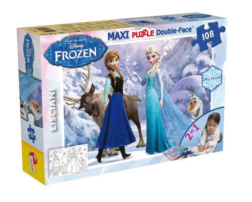 Lisciani - Puzzle Per Bambini - Disney Puzzle Df Maxi Floor 108 Frozen Elsa And Anna 46904