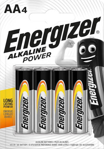 Energizer pile stilo Alkaline Power AA, pezzi 4