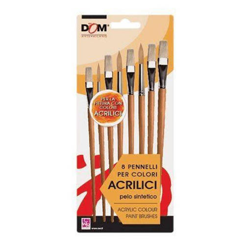 CWR - Pennelli - Blister 8 Pezzi Ass. - Acrilico  11649