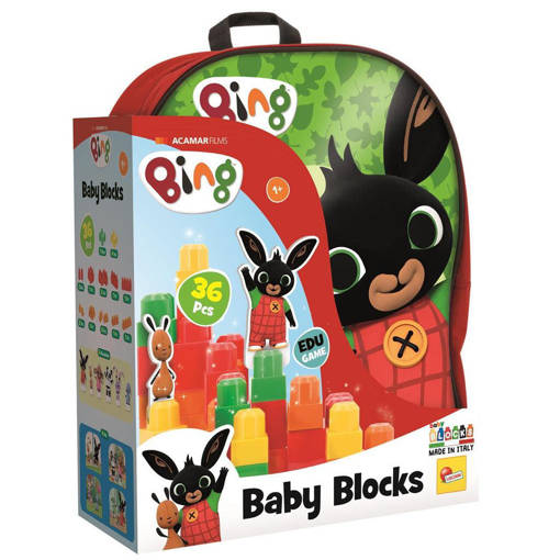 Lisciani - Educativi Prescolari Baby - Bing Zainetto Baby Blocks Rosso 76611