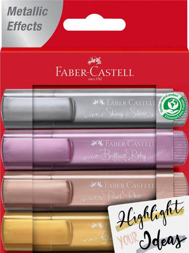 Faber Castell - Evidenziatori TL 46 Metallic bust. da 4 154640
