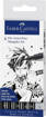 Faber Castell - Pitt Artist Pen Manga 6x grigio,nero 167124