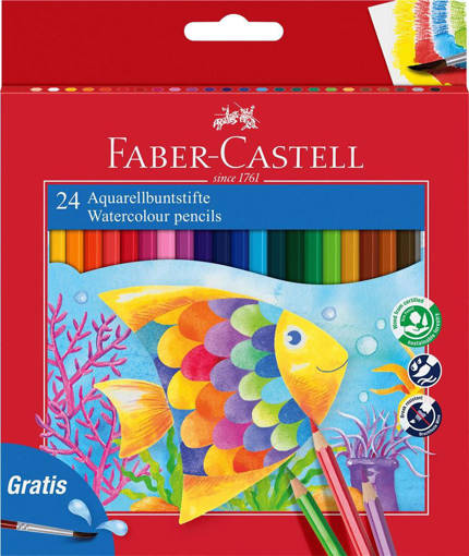 Faber Castell - Matite Colorate Acq.+pennello Ast.24 114425