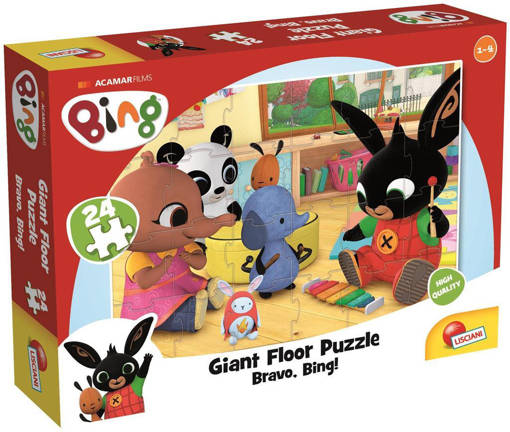 Lisciani - Educativi Prescolari Baby - Bing  Giant Floor 24 - Bravo Bing! 75805