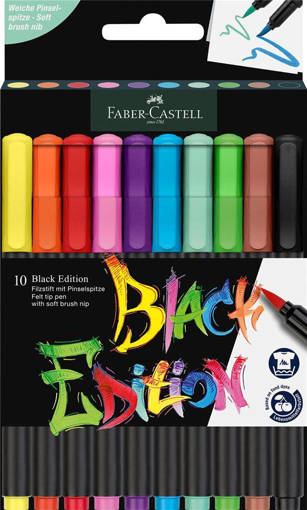 Faber Castell - Ast. 10 pennarelli brush Black Edition 116451