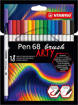PENNARELLO PEN 68 STABILO   BRUSH  ARTY  18 pz