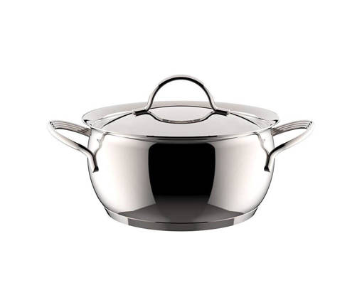 Lagostina Armonia Casseruola Fonda 2 Maniglie, diametro cm 22, litri 4,2, con Coperchio