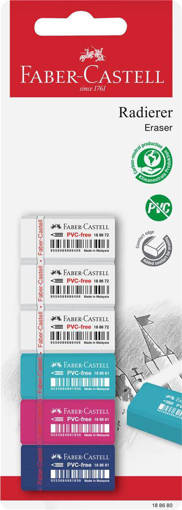 Faber Castell - Blister 6 Gomme PVC-free Trend 2019 188680