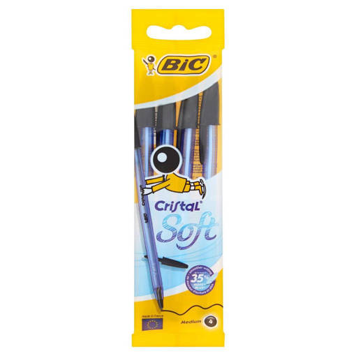 BL. BIC CRISTAL SOFT 4PZ NERO