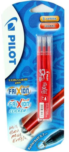 Pilot - Ricarica Penna Cancellabile Frixion Rosso - Confezione da 3 Pezzi