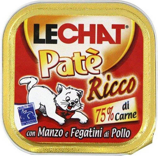 Lechat Pate' Vaschette 100 gr Manzo Fegato Pollo