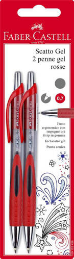 Faber Castell - Penna Scatto Gel 2x bl rosse 100102426