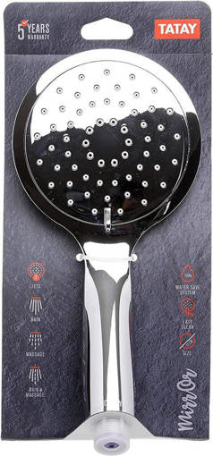 Tataty Doccia Mano Mirror Cromo 3 Pos. Anticalcare Diam. 12 Cm