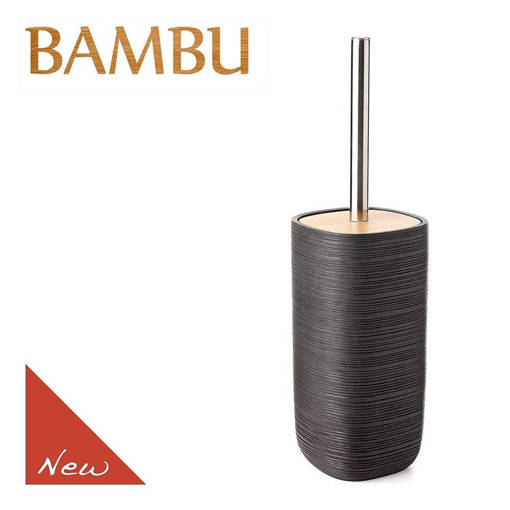 Tatay Portascopino wc Bambu' Manico in Acciao Inox