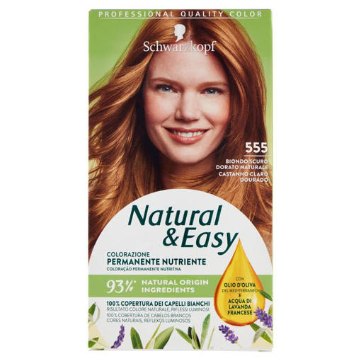 Schwarzkopf Natural&Easy, Colorazione Permanente, 555 Bio Sc Do Nat  2Tx3