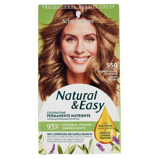Schwarzkopf Natural&Easy, Colorazione Permanente, 550 Biond Sc Nat  2Tx3