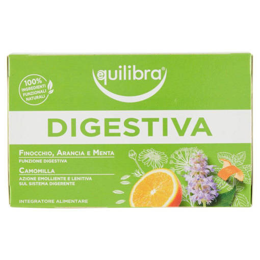 Equilibra Tisana Digestiva Con Finocchio Arancia Menta Camomilla 15 filtri