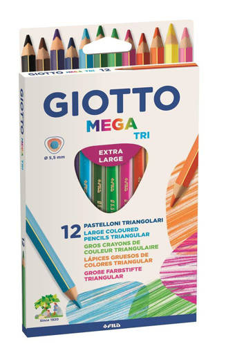 FILA GIOTTO PASTELLI 220600 GIOTTO MEGA TRI ASTUCCIO 12 PZ