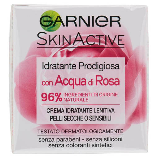 Garnier Skinactive Idratante Prodigiosa Con Acqua Di Rosa Crema Idratante Lenitiva 50 ml Pelli Secche O Sensibili