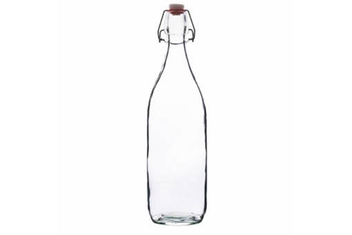 Galileo Bottiglia 1Lt Vetro Tonda Trasparente
