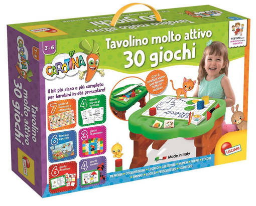 Lisciani - Educativi Prescolari - Carotina Tavolino 30 Giochi 97128