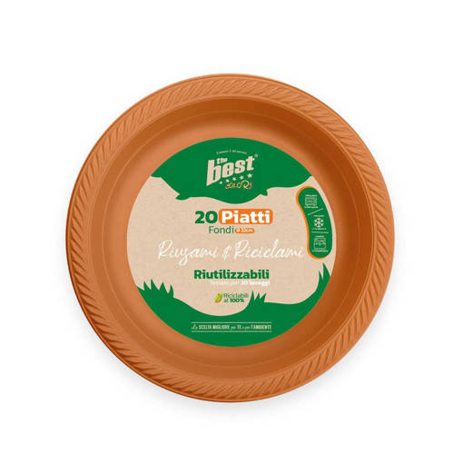 The Best Piatti Fondi Riutilizzabili 20 Pz, Arancioni