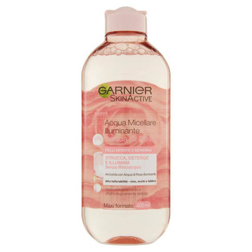 Garnier SkinActive Struccante Illuminante Acqua Micellare Con Acqua Di Rose 400 ml                  