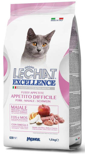 LeChat Excellence Croccantini 1.5 kg, Appetito Difficile, Maiale