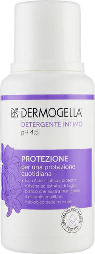 Dermogella Detergente Intimo200ML Protezione pH 4,5 Con Acido Lattico Proteine D'Avena Estratto di Giglio Bianco 