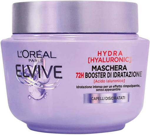 L'Oréal Paris Elvive Maschera Idratazione Profonda 72 H con Acido Ialuronico 300 ml