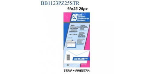 Blasetti - Buste Pack/25 Strip90 11X23 CON FINESTRA 