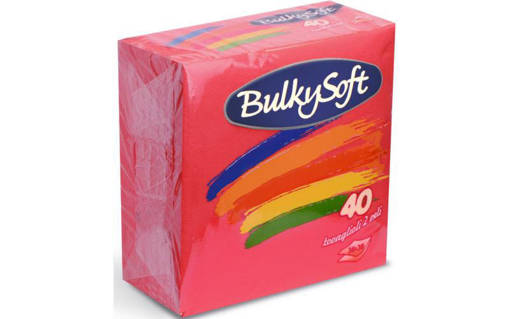 Bulkysoft Tovaglioli 2 Veli 40 Pezzi 38X38 Rosso