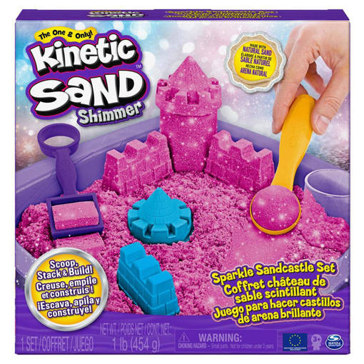 Spin Master - Kinetic Sand Playset Castello Di Sabbia Shimmer Rosa 6063520