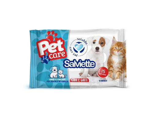 Setablu Salviette Umidificate Pet 15Pz C/Display