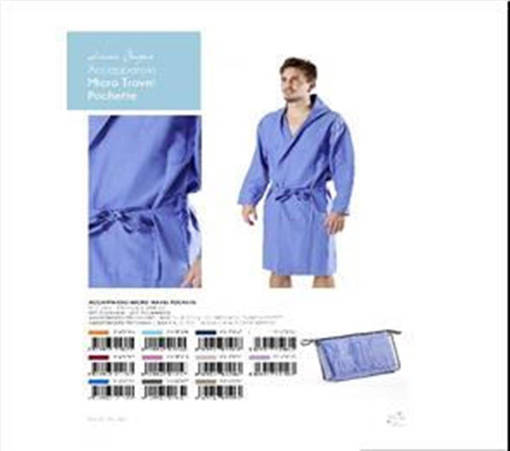 Zambetti Accappatoio Microfibra Travel Pochette, Blu Navy