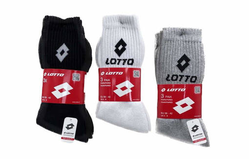 Lotto calza spugna unisex 43/46, 4 Paia, Colori Assortiti