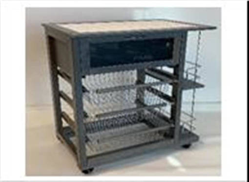 Legno Line Carrello prestige Legno P./Pane + P/Bottig Col.Grigio   1403