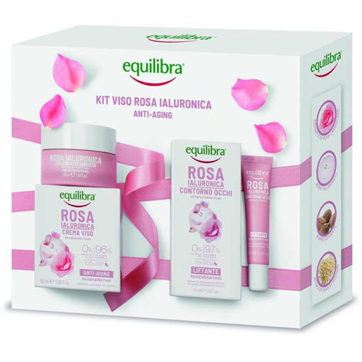 Equilibra Kit Viso Rosa Ialuronica Anti-Aging