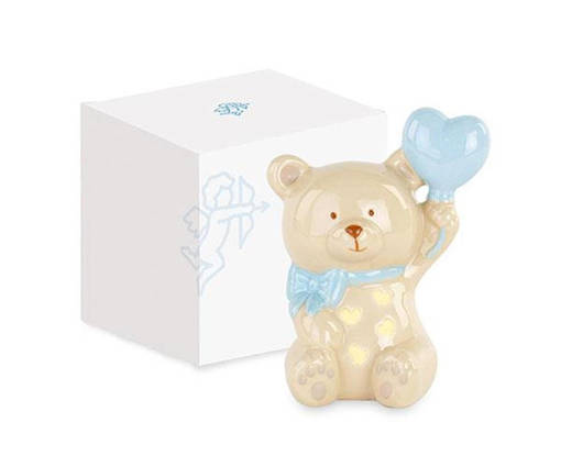 Cupido 1 Pezzi Orsetto Azzurro C/Led C/Scatol H.130