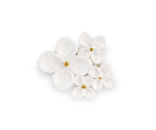 Cupido 12 Pezzi Magnete Bianco Fiori Glitter 50