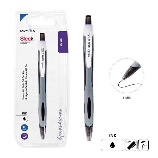 Pryma Penna Oil Gel Scatto Sleek 1Mm Nero Bl. 0149956