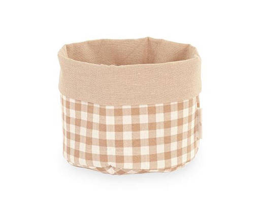 Cupido 1 Pezzi Cestino Quadretti Beige D.130Xh.100