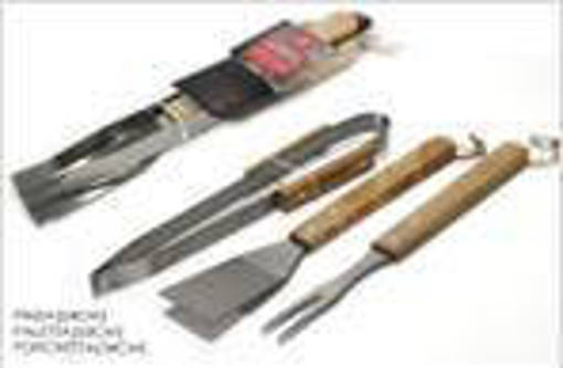 SET 3 PZ BBQ MANICO LEGNO