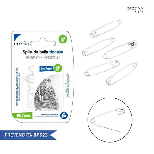 Pryma Spilla Balia Zincata 50Pz Bl. 0213874